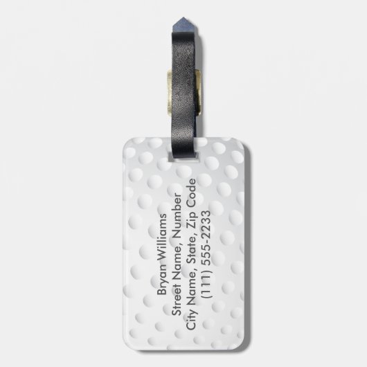 Naher hoher Golf-Monogramm-Gepäck-Umbau Gepäckanhänger (Rückseite vertikal)