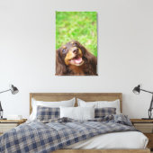 Naher Hund einer Dackel Leinwanddruck (Insitu (Schlafzimmer))