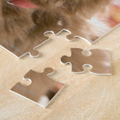 Naher Hund mit goldenem Labrador Retriever Puzzle (Seite)