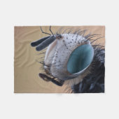 Naher Insektenkopf Fleecedecke (Vorderseite (Horizontal))