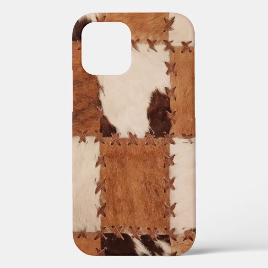 Naher Lederpatchwork mit Textur. Case-Mate iPhone Hülle (Rückseite)