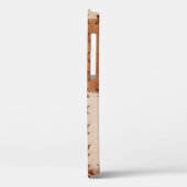 Naher Lederpatchwork mit Textur. Case-Mate iPhone Hülle (Rückseite / Links)