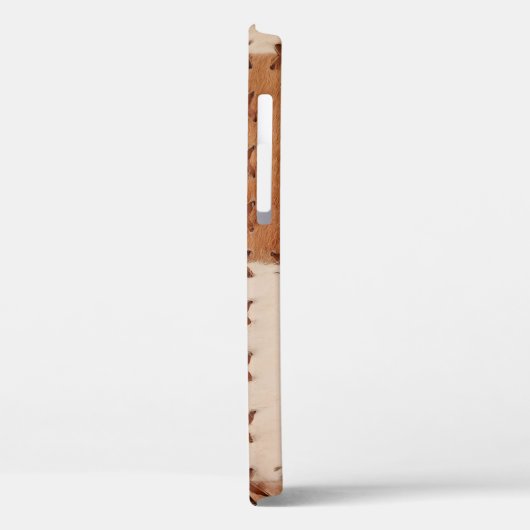 Naher Lederpatchwork mit Textur. Case-Mate iPhone Hülle (Rückseite / Links)