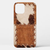 Naher Lederpatchwork mit Textur. Case-Mate iPhone Hülle (Rückseite)