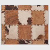 Naher Lederpatchwork mit Textur. Geschenkpapier (Flach)