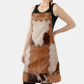 Naher Lederpatchwork mit Textur. Schürze (InSitu)