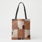 Naher Lederpatchwork mit Textur. Tasche (Vorderseite)