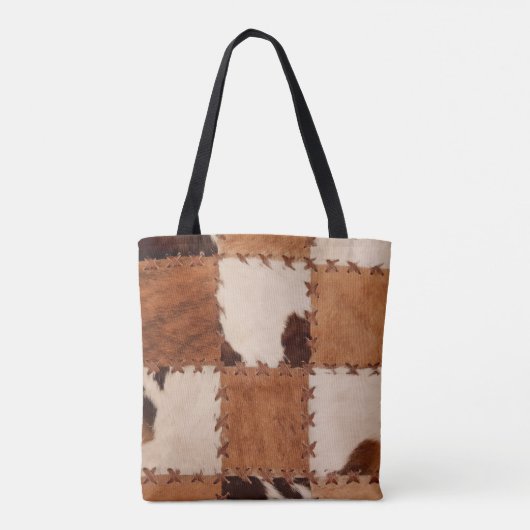 Naher Lederpatchwork mit Textur. Tasche (Rückseite)