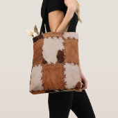 Naher Lederpatchwork mit Textur. Tasche (Von Nahem)