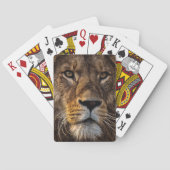 Naher Löwe, erwachsener Mann Spielkarten (Rückseite)