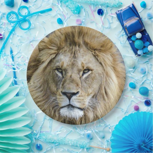 Naher Löwenkopf Pappteller (Party)