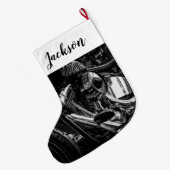 Naher Motor Großer Weihnachtsstrumpf (Rückseite (Hängend))