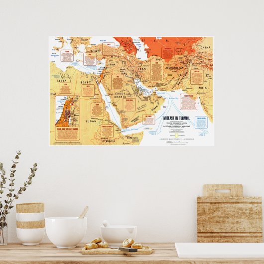 " Naher Osten: 1980 Mitte in Turmoil.. Poster (Küche)