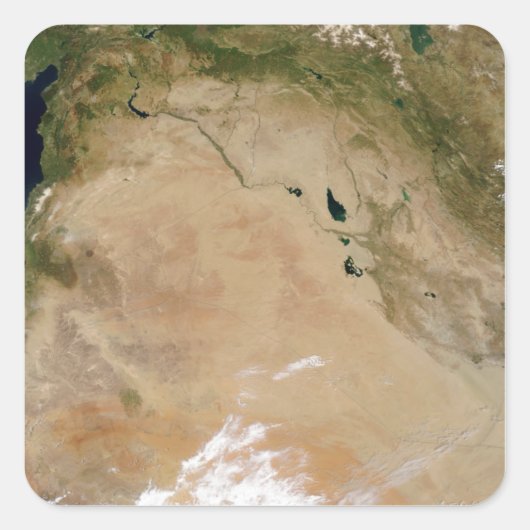 Naher Osten 2 Quadratischer Aufkleber (Vorderseite)