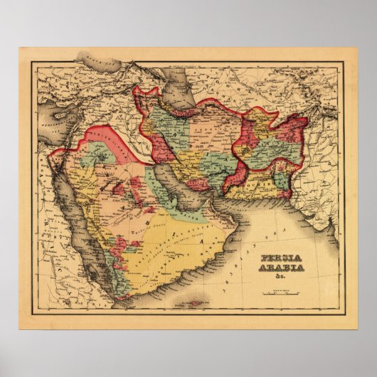 Naher Osten "Persia Arabia" Panoramablick auf die  Poster (Vorne)