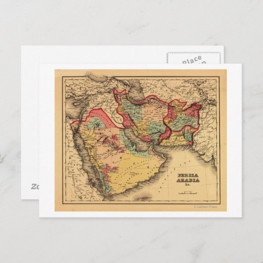 Naher Osten "Persia Arabia" Panoramablick auf die Postkarte (Vorne/Hinten)