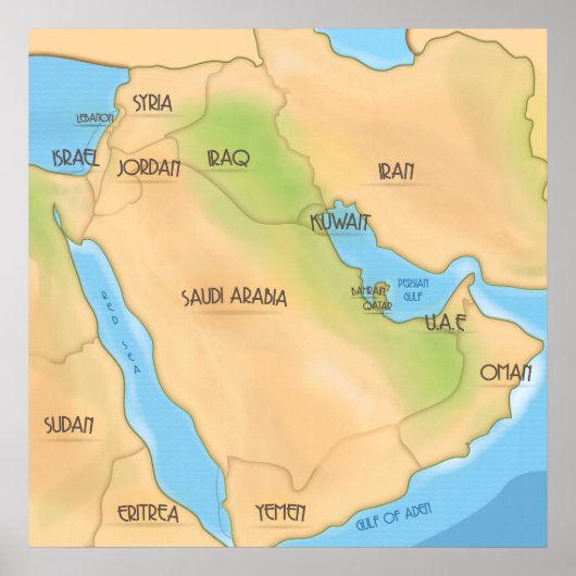 Naher Osten Poster (Vorne)