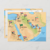 Naher Osten Postkarte (Vorne/Hinten)