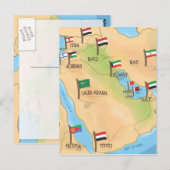 Naher Osten Postkarte (Vorne/Hinten)