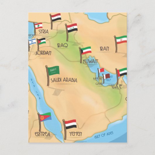 Naher Osten Postkarte (Vorderseite)