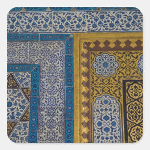 Naher Osten Türkei und Stadt Istanbul mit der Quadratischer Aufkleber