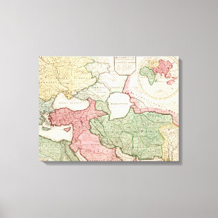 Naher OstenPanoramakarte Naher Osten Leinwanddruck