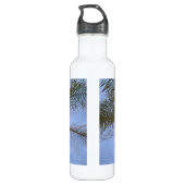 Naher Palmenbaum Edelstahlflasche (Rückseite)