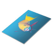 Naher Papageienfisch! Gradient-blauer Hintergrund Notizblock (angewinkelt)