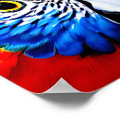Naher Papageienvogel Poster (Ecke)