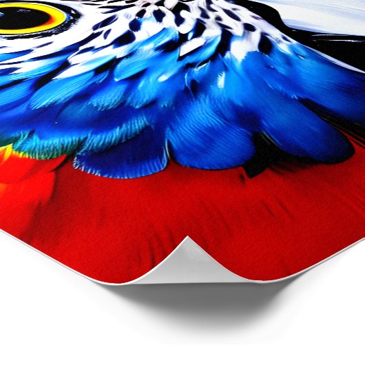 Naher Papageienvogel Poster (Ecke)