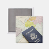 Naher Pass auf der Karte Magnet (Vorderseite/Rückseite)