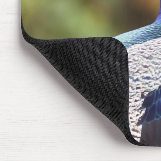 Naher Pfau Mousepad (Ecke)