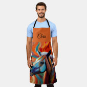 Naher Pferdekopf Schürze (Getragen)