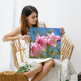 Naher Pfirsichbaum Blossom Schwarze Kontur Kunst Leinwanddruck