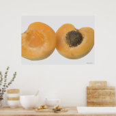 Naher Querschnitt einer Pflaume Poster (Küche)