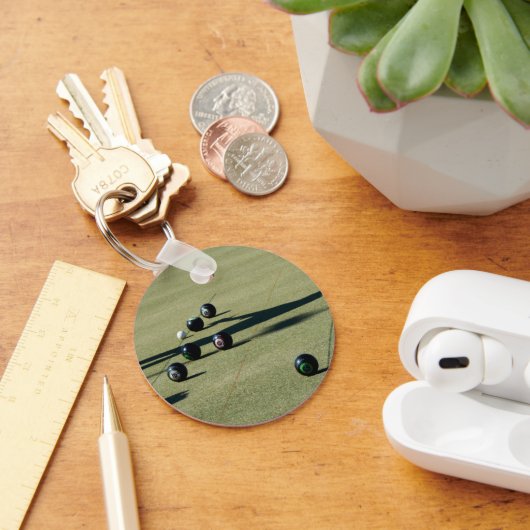 Naher Ruf der Rasenbowls, Schlüsselring Schlüsselanhänger (Schreibtisch)