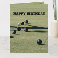 Naher Ruf von Rasenbowls, großer Geburtstag