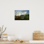 Naher Schmetterling auf Blume Poster (Küche)
