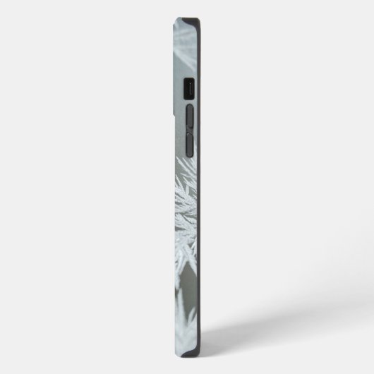 Naher Schneeflocken iPhone Hülle (Linke Seite)