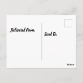 Naher Schokoladendonut Postkarte (Rückseite)