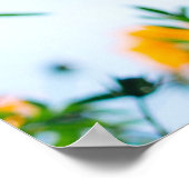 Naher Schuss gelber Blumen Poster (Ecke)