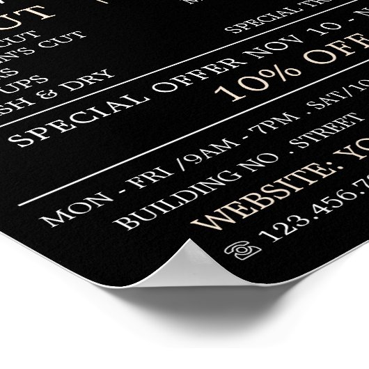 Naher Shave, Männerwerbung Poster (Ecke)