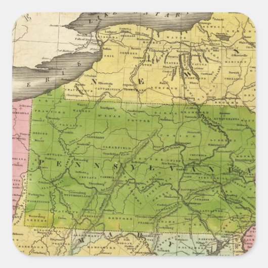Naher Staaten 2 Quadratischer Aufkleber (Vorderseite)