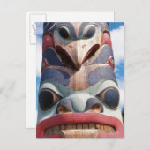 Naher Totempol in Sitka, Alaska, USA Postkarte (Vorne/Hinten)