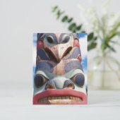 Naher Totempol in Sitka, Alaska, USA Postkarte (Stehend Vorderseite)