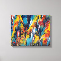 Naher und Feathery2-Druck auf einer 4x11-Leinwand