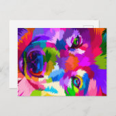 naher Wolf Feiertagspostkarte (Vorne/Hinten)