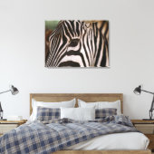 Naher Zebrakopf Leinwanddruck (Insitu (Schlafzimmer))