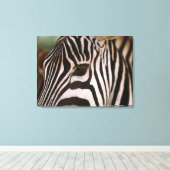 Naher Zebrakopf Leinwanddruck (Insitu (Holzboden))