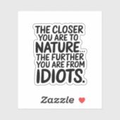 Naher zur Natur Aufkleber (Blatt)